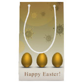 Modern Golden Easter Eggs Klein Cadeauzakje (Voorkant)