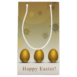 Modern Golden Easter Eggs Klein Cadeauzakje