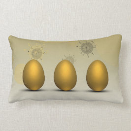 Modern Golden Easter Eggs Kussen