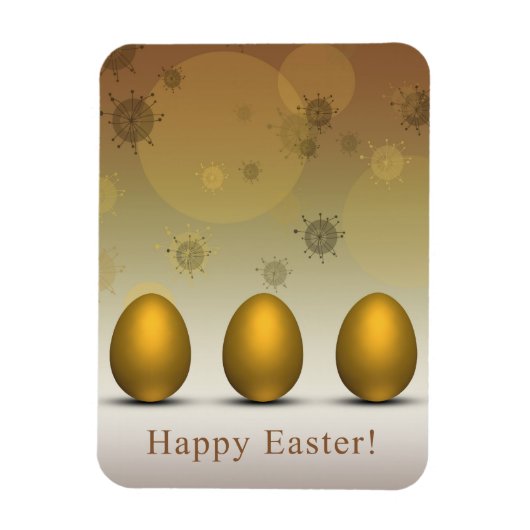 Modern Golden Easter Eggs Magneet (Verticaal)