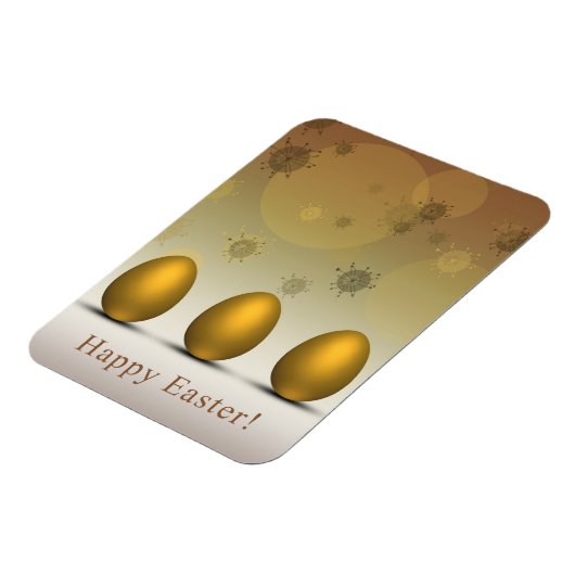 Modern Golden Easter Eggs Magneet (Linkerzijde)