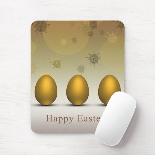 Modern Golden Easter Eggs Muismat (Met muis)