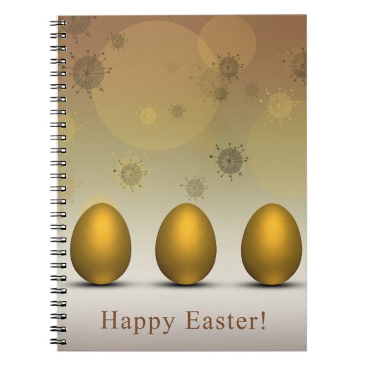 Modern Golden Easter Eggs Notitieboek (Voorkant)