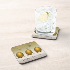 Modern Golden Easter Eggs Onderzetter