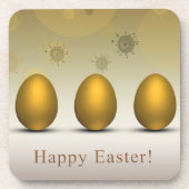 Modern Golden Easter Eggs Onderzetter (Voorkant)
