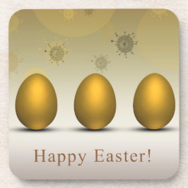 Modern Golden Easter Eggs Onderzetter