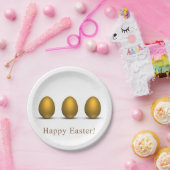 Modern Golden Easter Eggs Papieren Bordje (Feest)