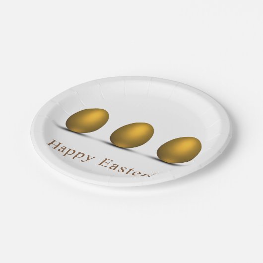 Modern Golden Easter Eggs Papieren Bordje (Gekanteld)