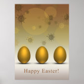 Modern Golden Easter Eggs Poster (Voorkant)