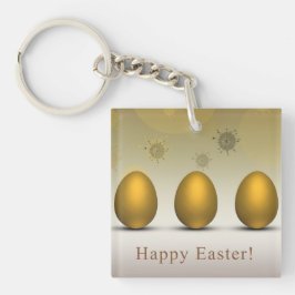 Modern Golden Easter Eggs Sleutelhanger