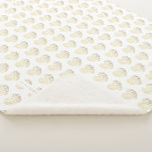 Modern Golden effect Elegant Heart Sherpa Deken (3/4)