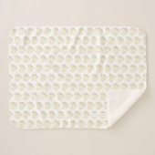 Modern Golden effect Elegant Heart Sherpa Deken (Voorkant (horizontaal))