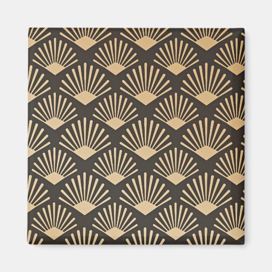 Modern Golden Gatsby-patroon Magneet (Voorkant)