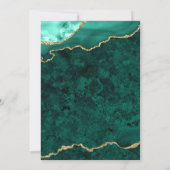 Modern Golden Green Marble Graduation Party Kaart (Achterkant)