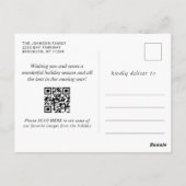 Modern Golden Holiday PHOTO kerstgroet Briefkaart (Achterkant)