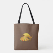 Modern Golden Horn of Plenty op Brown Tote Bag (Achterkant)