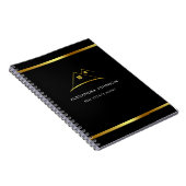 Modern Golden House Logo onroerend goed Notitieboek (Rechterzijde)