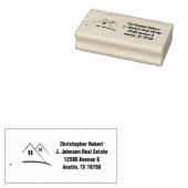 Modern Golden House Logo onroerend goed Rubberstempel (Gestempeld)