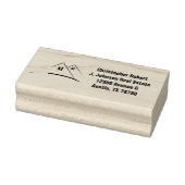 Modern Golden House Logo onroerend goed Rubberstempel (Stempel)