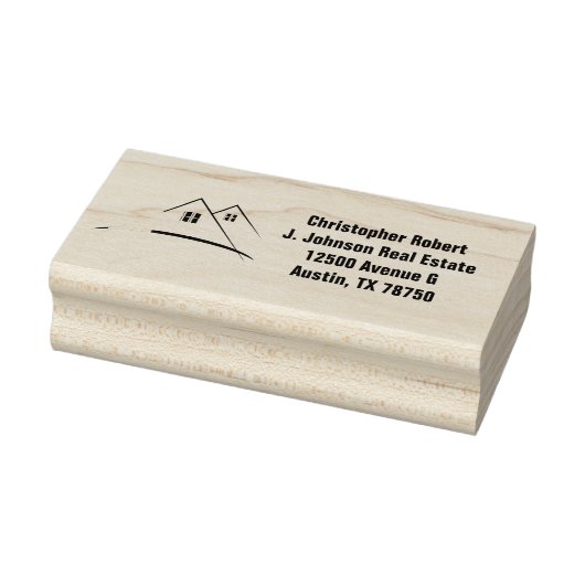 Modern Golden House Logo onroerend goed Rubberstempel (Stempel)