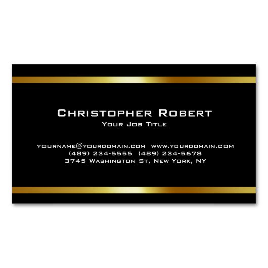 Modern Golden House Logo Vastgoed Kaart magneet (Voorkant)