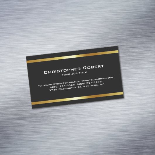 Modern Golden House Logo Vastgoed Kaart magneet (Voorbeeld)