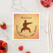 Modern Golden Karate Martial Arts Happy Birthday Servet (Insitu)