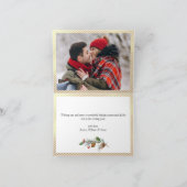 Modern Golden Kerstmis 3 PHOTO-groet Feestdagen Kaart (Binnen)