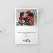 Modern Golden Kerstmis 3 PHOTO-groet Feestdagen Kaart (Binnen)