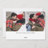 Modern Golden Kerstmis 3 PHOTO-groet Feestdagenkaart (Achterkant)