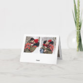 Modern Golden Kerstmis 4 PHOTO-groet Feestdagen Kaart (Achterkant)