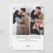 Modern Golden Kerstmis 4 PHOTO-groet Feestdagenkaart (Achterkant)