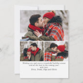 Modern Golden Kerstmis 4 PHOTO-groet Feestdagenkaart (Achterkant)