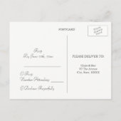 Modern Golden Leaf Wreath Wedding RSVP Briefkaart (Achterkant)