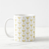 Modern Golden Menorah Pattern Koffiemok (Links)