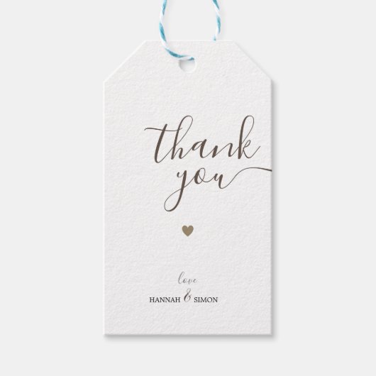 Modern Golden Minimalist dank u cadeau Labels Cadeaulabel (Voorkant)