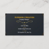 Modern Golden Minimalist Stijlvol Visitekaartje (Achterkant)