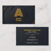 Modern Golden Minimalist Stijlvol Visitekaartje (Voorkant / Achterkant)