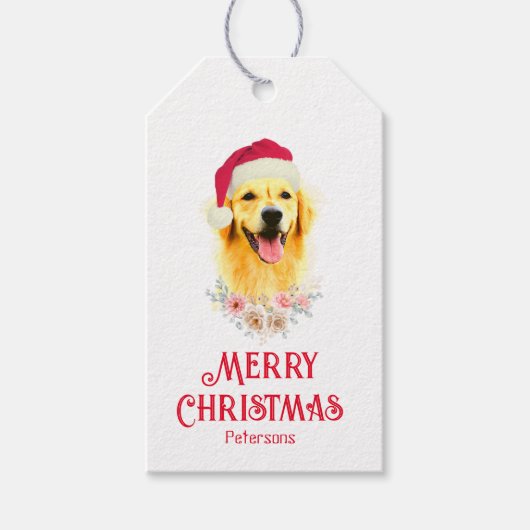 Modern Golden Retriever eenvoudig hondenliefhebber Cadeaulabel (Voorkant)