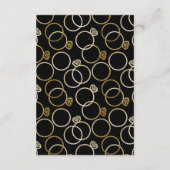 Modern Golden Rings Bruiloft RSVP Reageer Kaart (Achterkant)