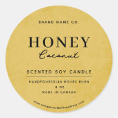 Modern Golden Rustic Ronde Sticker (Voorkant)