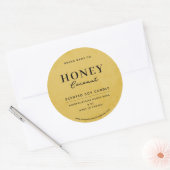 Modern Golden Rustic Ronde Sticker (Envelop)