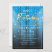 Modern Golden Sparkly 30e verjaardagsfeestje Kaart (Voorkant)