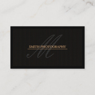 Modern Golden Stippen Fotografie zwart Visitekaart Visitekaartje
