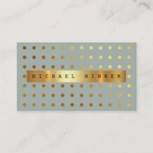 Modern Golden Stippen Mint Pastel Vip Golden Foil Visitekaartje
