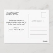 Modern Golden String Light PHOTO-kerstfeestdag Briefkaart (Achterkant)