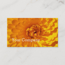 Modern Golden Yellow Marigold Flower Visitekaartje