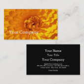 Modern Golden Yellow Marigold Flower Visitekaartje (Voorkant / Achterkant)