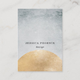 Modern Goldener Kreis Aquarell Grau Schwarz Visitekaartje
