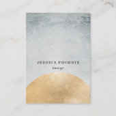 Modern Goldener Kreis Aquarell Grau Schwarz Visitekaartje (Voorkant)